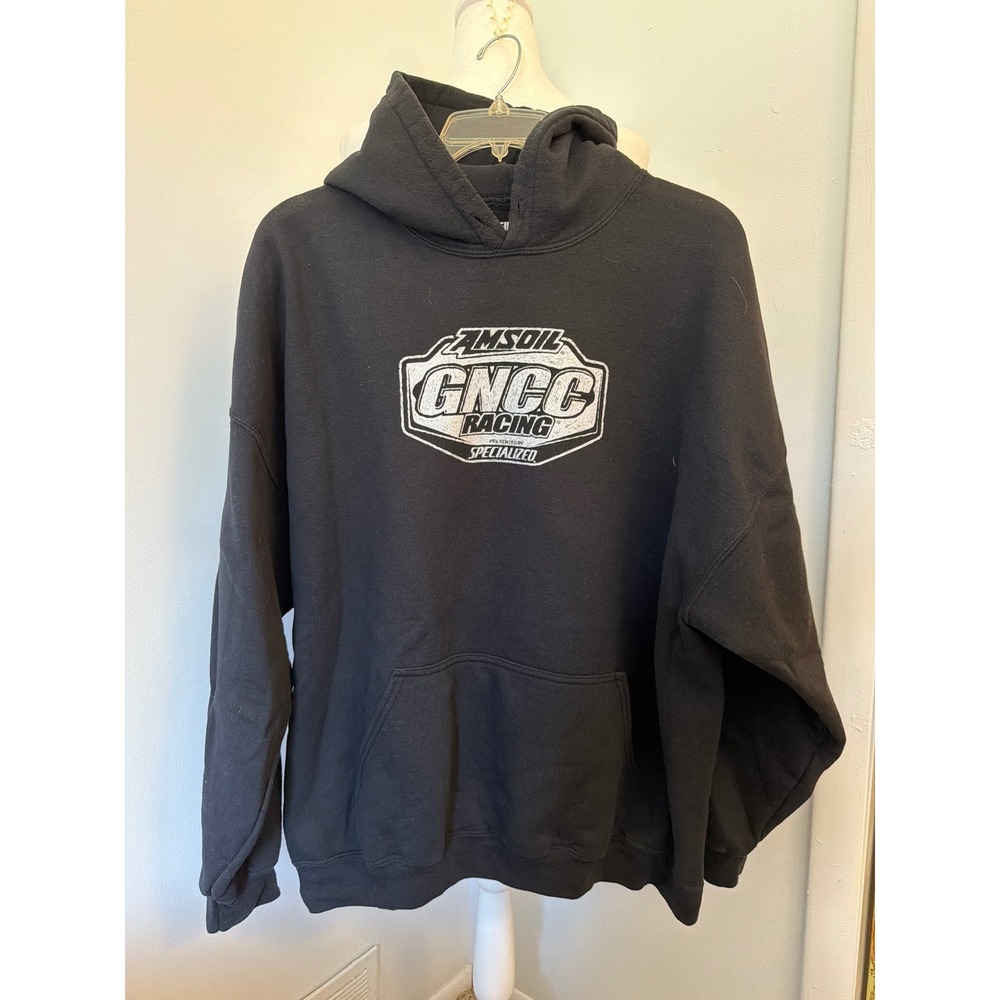 Gildan Amsoil GNCC Racing Hoodie Mens 3XL Black Specialized Sweatshirt Graphic